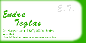 endre teglas business card